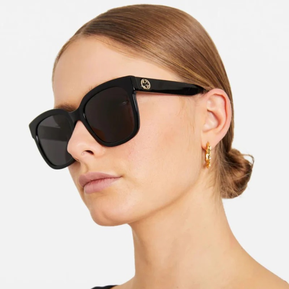 Black Gucci Sunglasses GG0034SAN + Dust Bag and Glasses Case